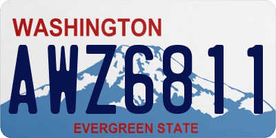WA license plate AWZ6811