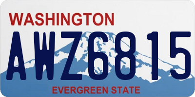 WA license plate AWZ6815