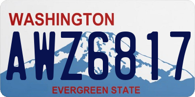 WA license plate AWZ6817