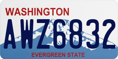 WA license plate AWZ6832