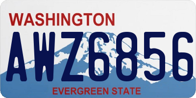 WA license plate AWZ6856