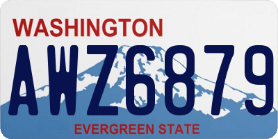 WA license plate AWZ6879