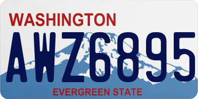 WA license plate AWZ6895