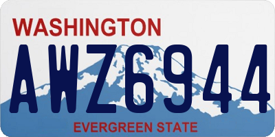 WA license plate AWZ6944