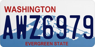 WA license plate AWZ6979