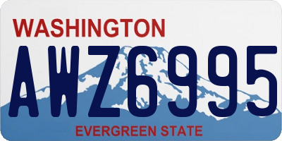 WA license plate AWZ6995