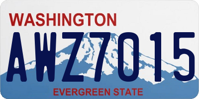 WA license plate AWZ7015