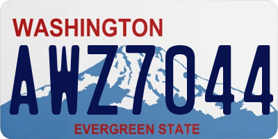 WA license plate AWZ7044