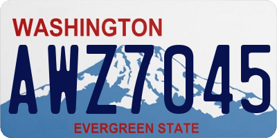 WA license plate AWZ7045