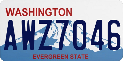 WA license plate AWZ7046