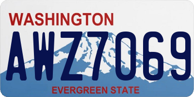 WA license plate AWZ7069