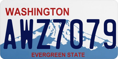 WA license plate AWZ7079
