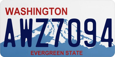 WA license plate AWZ7094