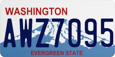 WA license plate AWZ7095