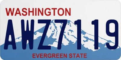 WA license plate AWZ7119
