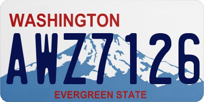 WA license plate AWZ7126