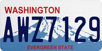 WA license plate AWZ7129