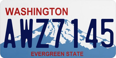 WA license plate AWZ7145