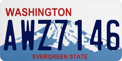 WA license plate AWZ7146