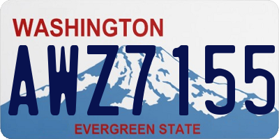WA license plate AWZ7155