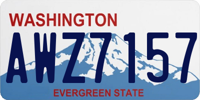 WA license plate AWZ7157