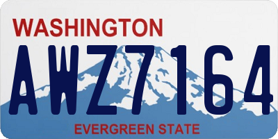 WA license plate AWZ7164