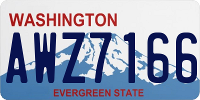 WA license plate AWZ7166