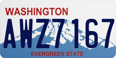 WA license plate AWZ7167