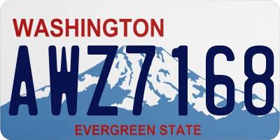 WA license plate AWZ7168