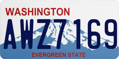 WA license plate AWZ7169