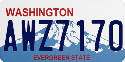 WA license plate AWZ7170