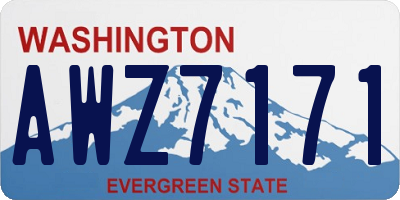 WA license plate AWZ7171