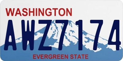WA license plate AWZ7174