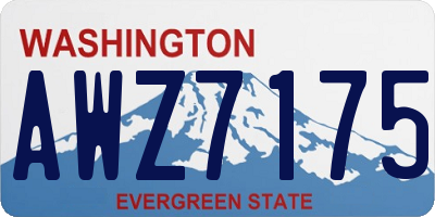 WA license plate AWZ7175