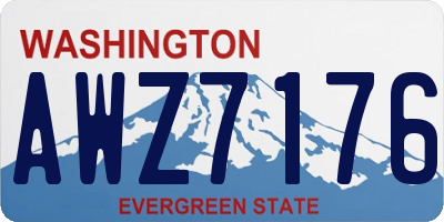 WA license plate AWZ7176