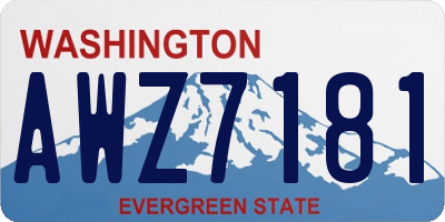 WA license plate AWZ7181