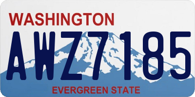 WA license plate AWZ7185