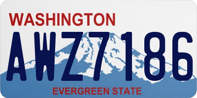 WA license plate AWZ7186