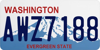 WA license plate AWZ7188
