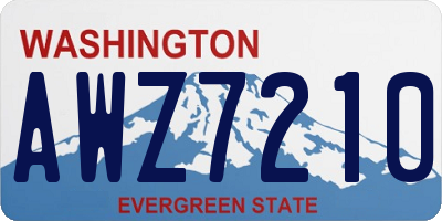 WA license plate AWZ7210