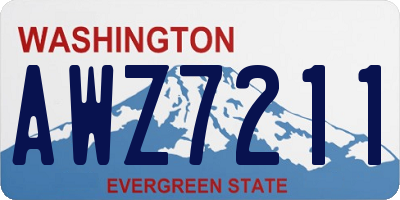 WA license plate AWZ7211
