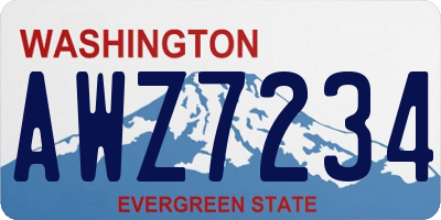 WA license plate AWZ7234