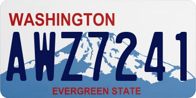 WA license plate AWZ7241