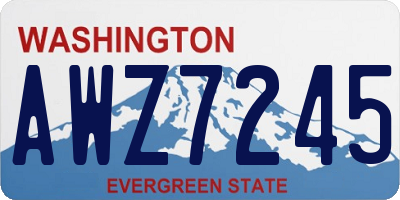 WA license plate AWZ7245