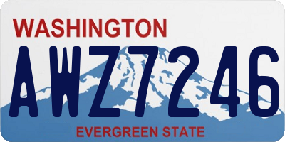 WA license plate AWZ7246