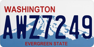 WA license plate AWZ7249