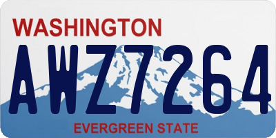 WA license plate AWZ7264