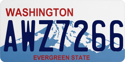WA license plate AWZ7266
