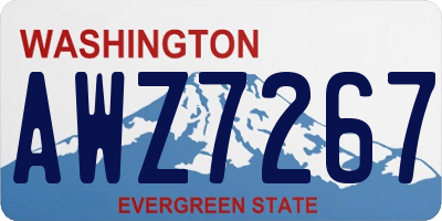 WA license plate AWZ7267