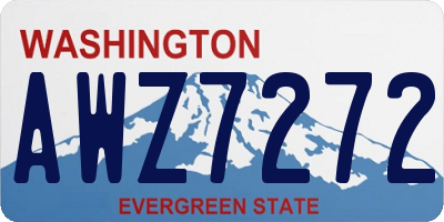 WA license plate AWZ7272